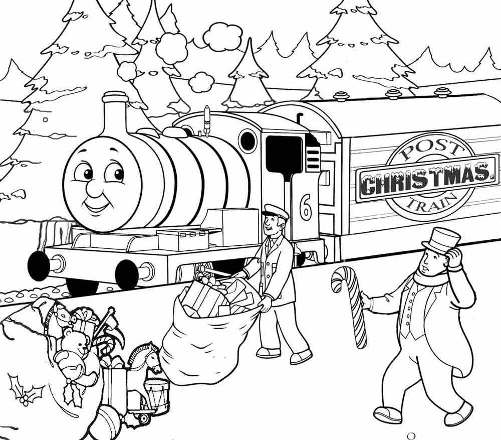 1000x877 Thomas The Train Coloring Pages Christmas Holiday Christmas