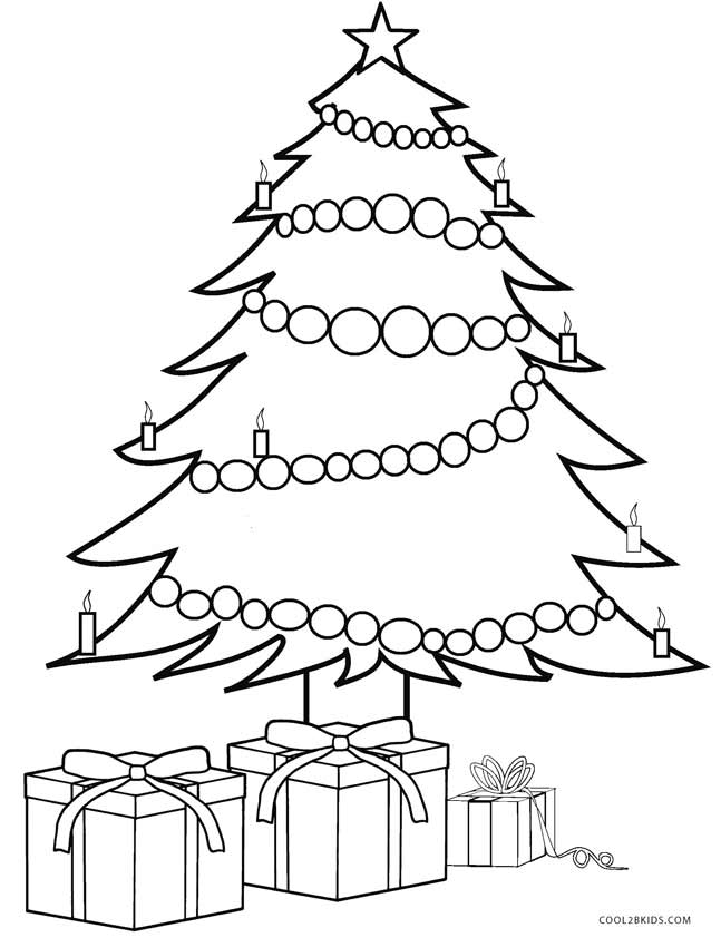 647x850 Printable Christmas Tree Coloring Pages For Kids Cool2bkids