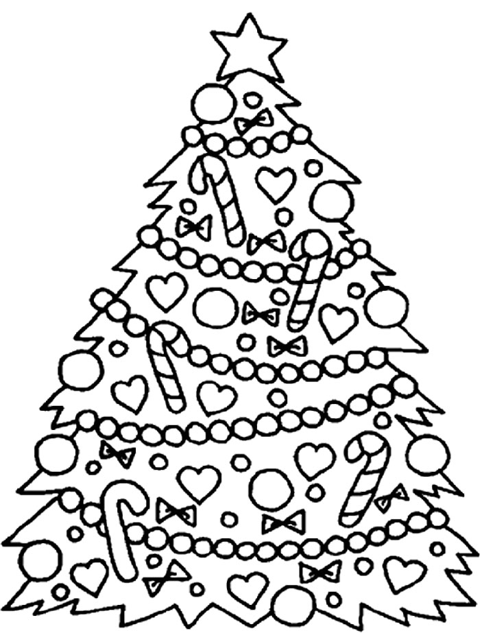700x923 Christmas Tree Coloring Pages For Kids Coloring Pages Engaging
