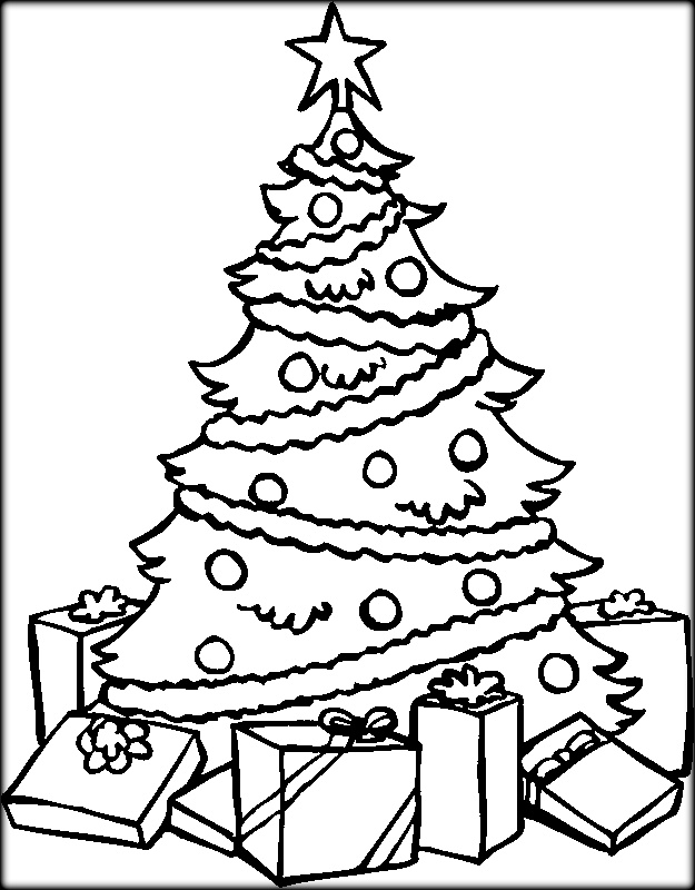 625x800 Christmas Tree Coloring Pages