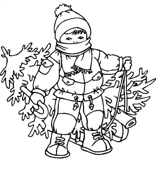 Christmas Tree Coloring Pages For Kids