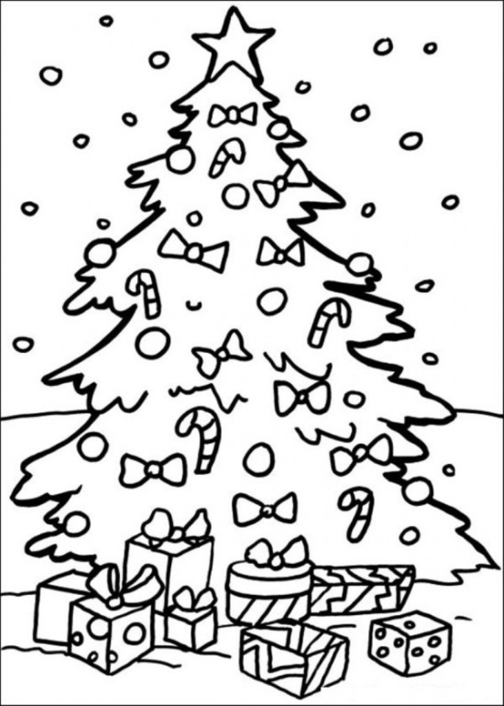 731x1024 Free Christmas Tree Coloring Pages