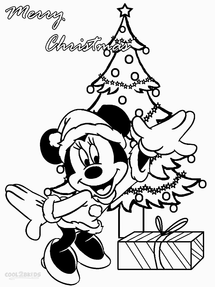 850x1133 Mini Mouse Christmas Tree Coloring Pages Printable Coloring