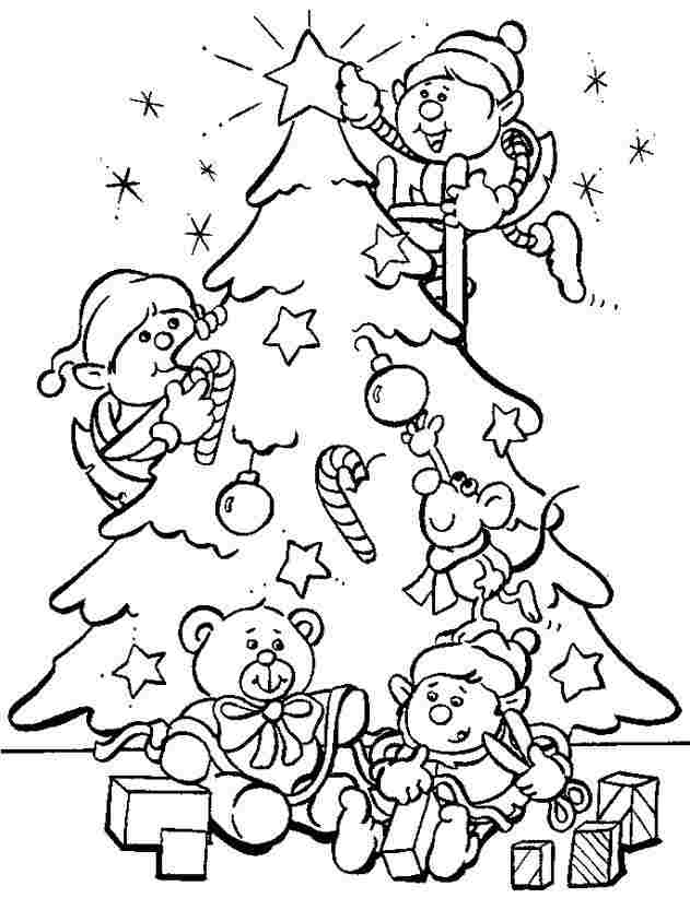 631x822 Christmas Tree Coloring Pages For Kids Printable Wallpapers9