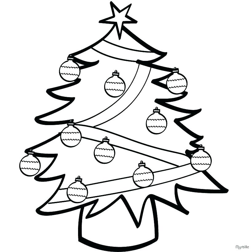 820x820 Christmas Tree Ornaments Coloring Pages