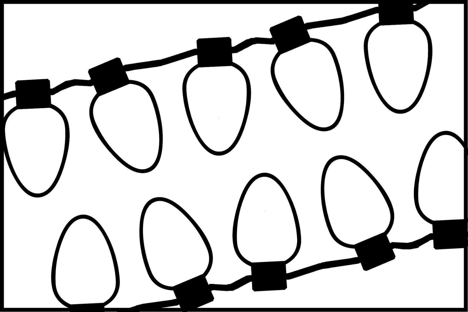 1600x1067 Christmas Tree Lights Coloring Page Pages