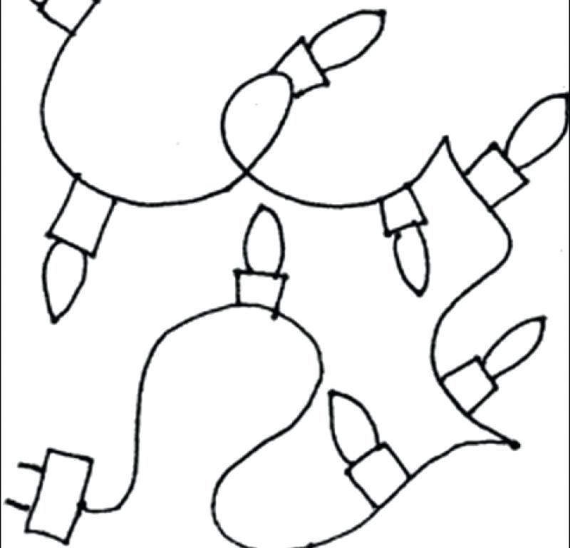 800x768 Christmas Lights Coloring Page Lights Coloring Pages Lights