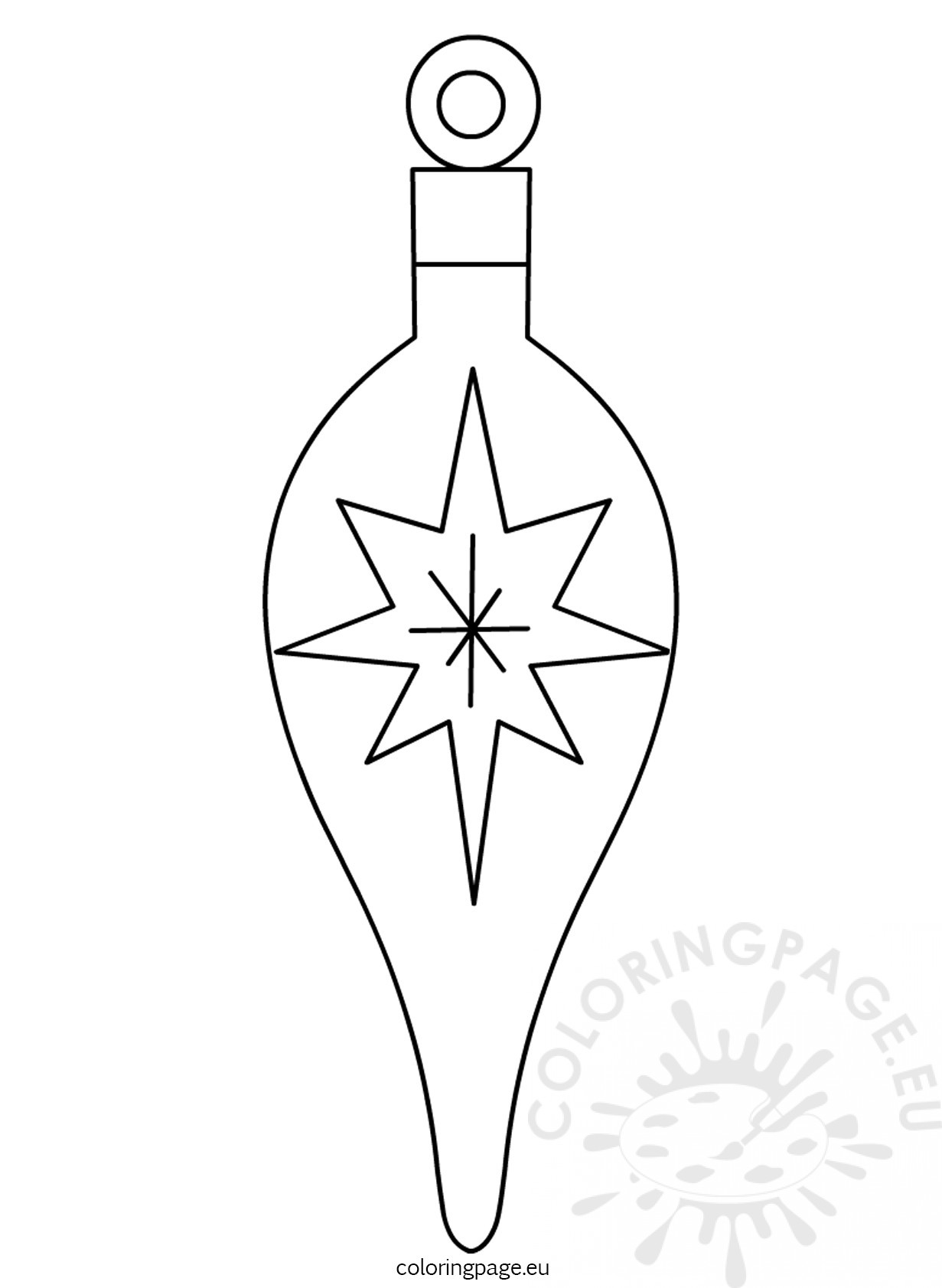 1231x1683 Christmas Tree Ornament Printable Coloring Page