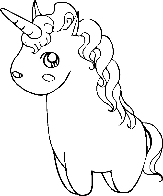 666x800 Unicorn Coloring Pages Clipart Panda