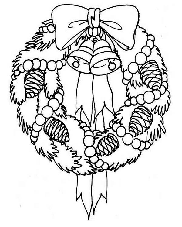 Christmas Wreath Coloring Pages