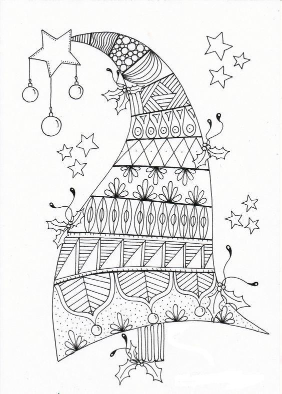 564x789 Christmas Zentangle Coloring Page Christmas Zentangle Coloring