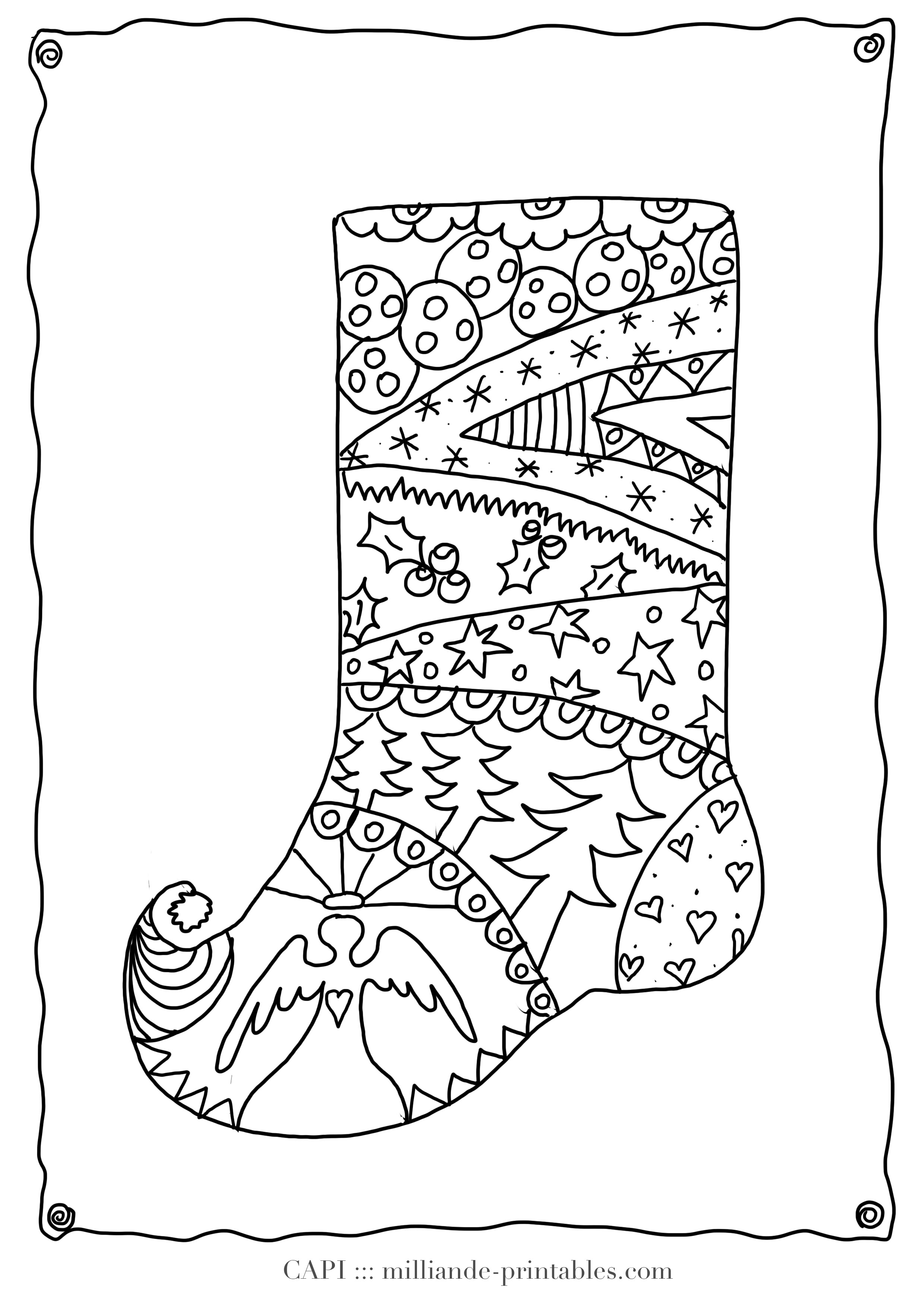 2480x3508 Printable Christmas Coloring Pages For Adults Only