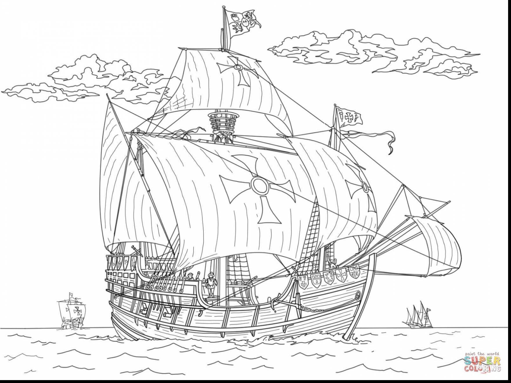 1760x1320 Ultimate Christopher Columbus Ships Coloring Pages Fantastic Sheet