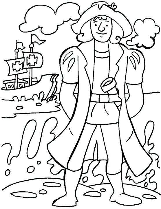 556x722 Christopher Columbus Coloring Page Coloring Fleet On Day Coloring