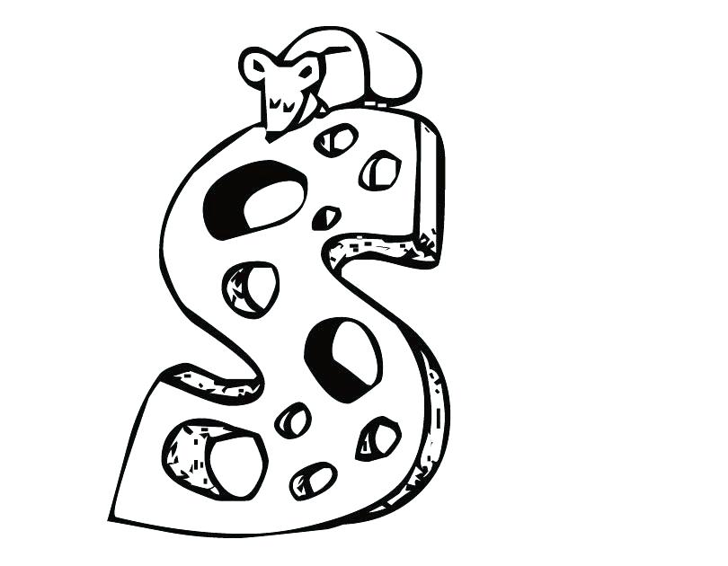 810x630 Cheese Coloring Letter S Cheese And Mouse Coloring Page Chuck E