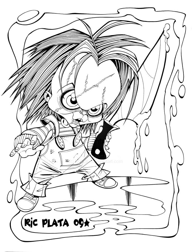 800x1051 Chucky Doll Coloring Sheets ~ Alltoys For Coloring Gallery