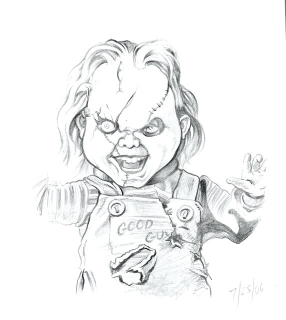 572x640 Printable Chucky Doll Coloring Pages Page