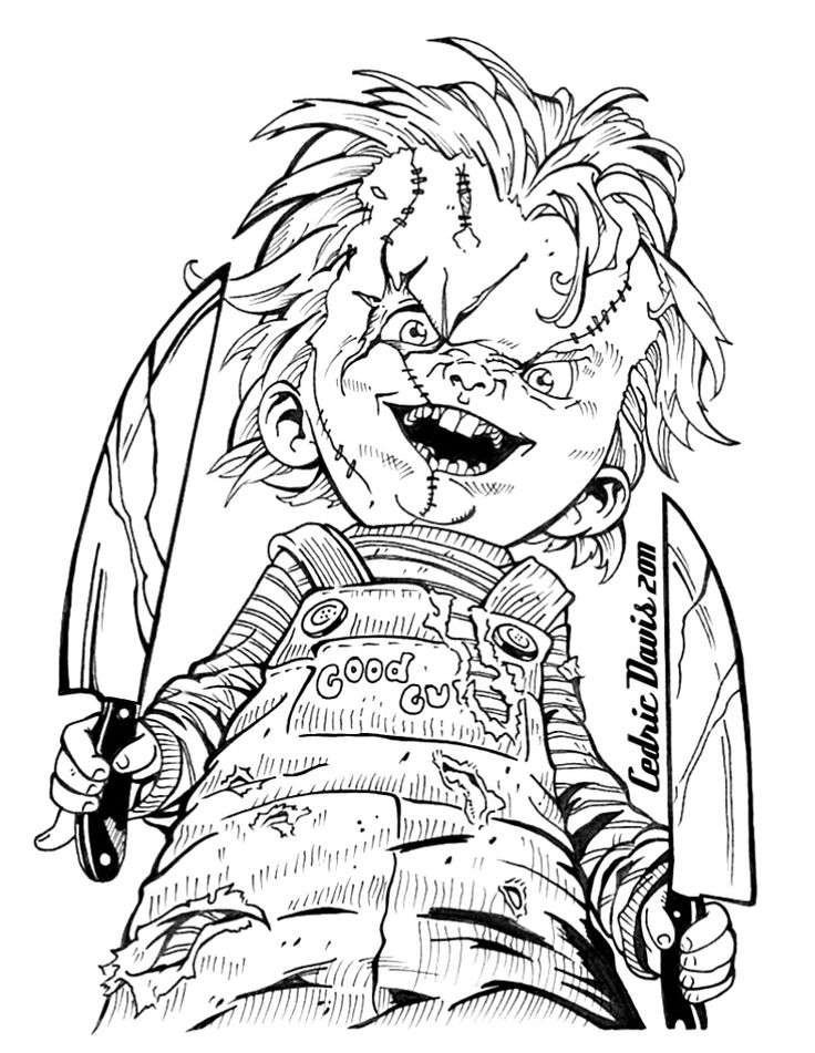 Chucky Doll Coloring Pages