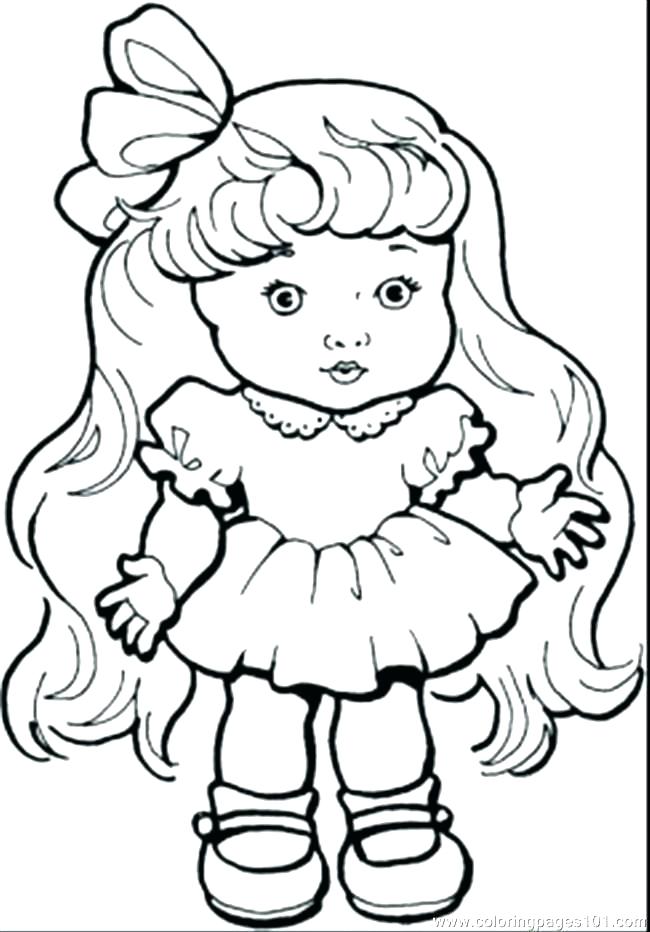 650x932 Doll Coloring Page