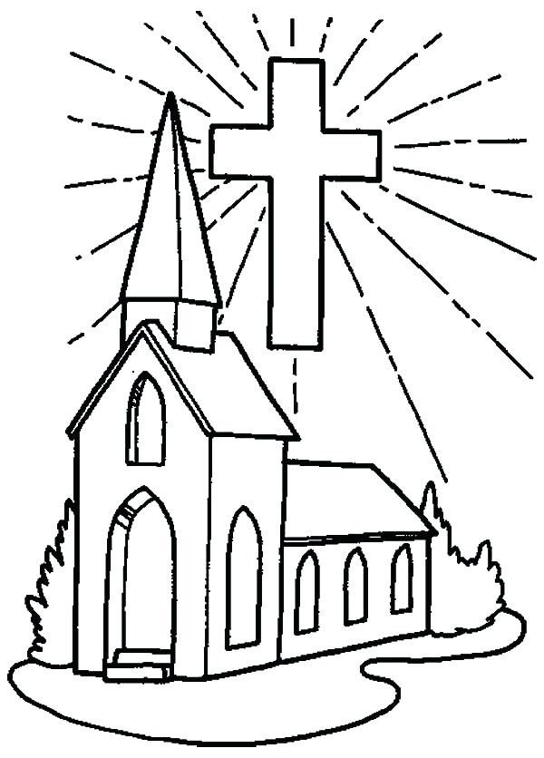 600x836 Church Coloring Pages