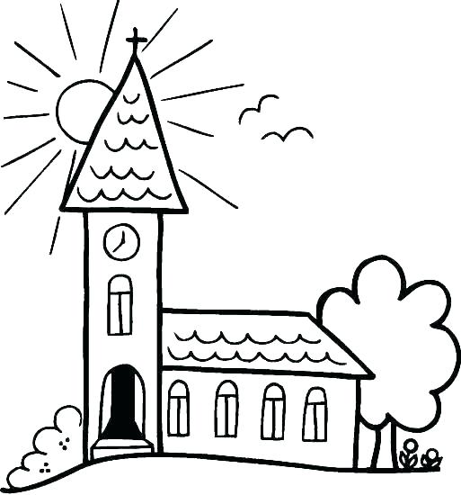 513x550 Building Coloring Page Seven Sacraments Coloring Pages Building
