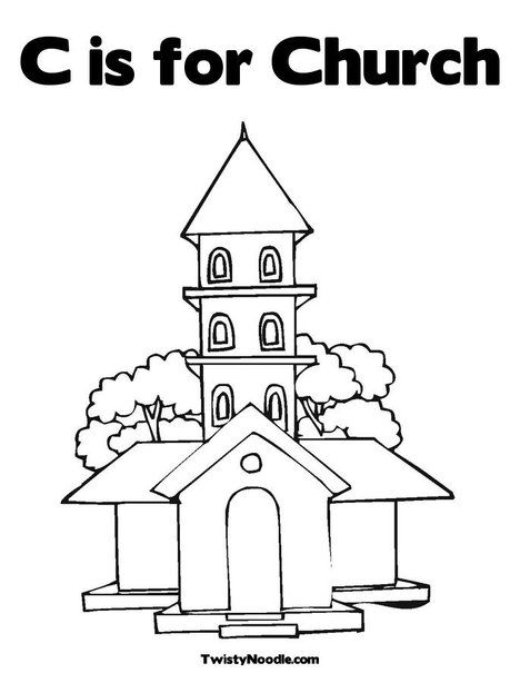 468x605 C Is For Church Coloring Page From Sunday