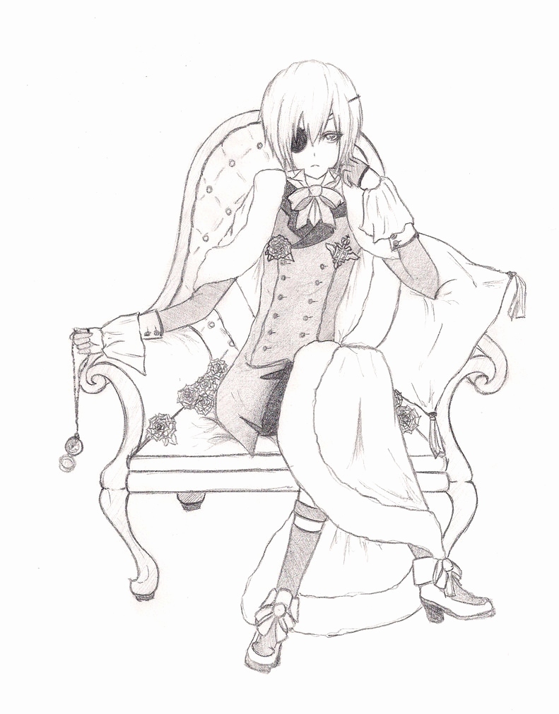 Ciel Phantomhive Coloring Pages