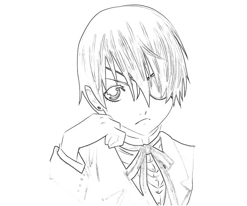 800x667 Ciel Phantomhive Coloring Pages Sketch Coloring Page