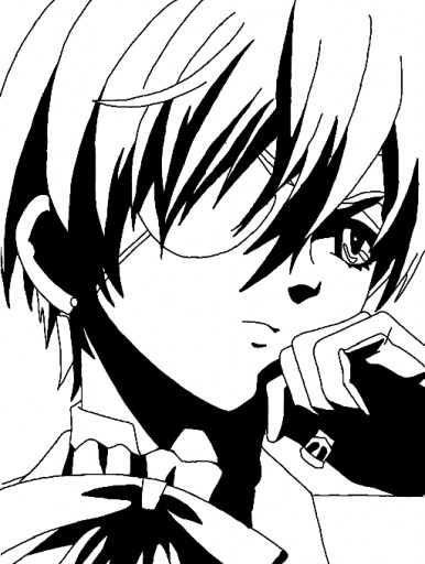 386x512 Ciel Phantomhive Coloring Sheet