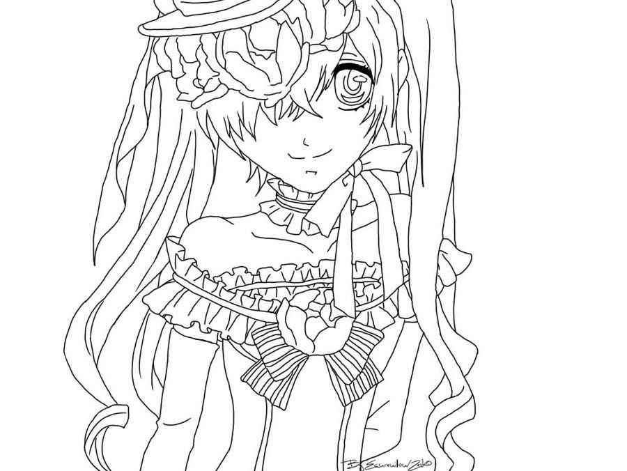 900x676 Black Butler Ciel Colouring Pages Coloring Page Lime Art