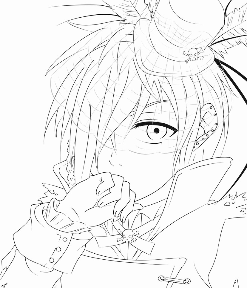 828x964 Black Butler Coloring Pages New Ciel Phantomhive And Sebastian