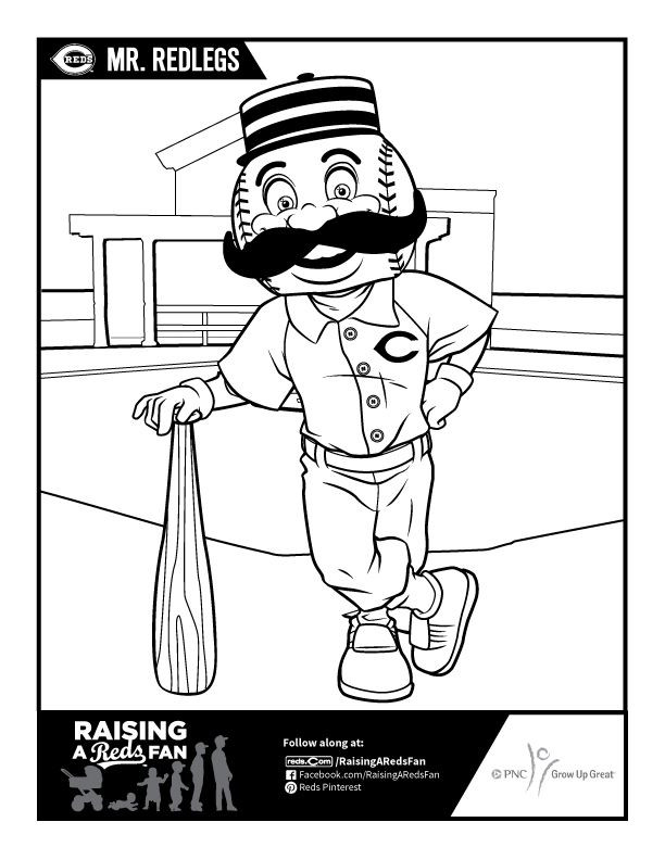 612x792 Cincinnati Reds Coloring Pages Awesome Gapper Coloring Sheet