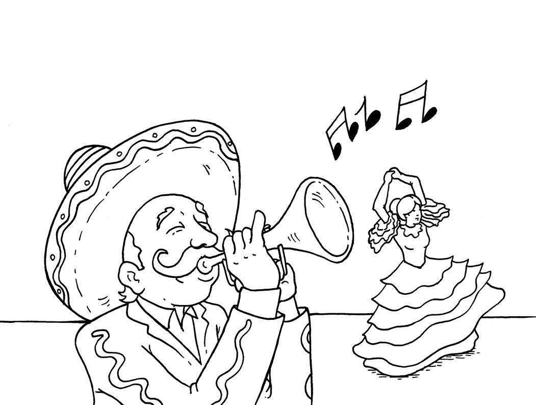1051x794 Free Printable Cinco De Mayo Coloring Pages For Kids Best Within