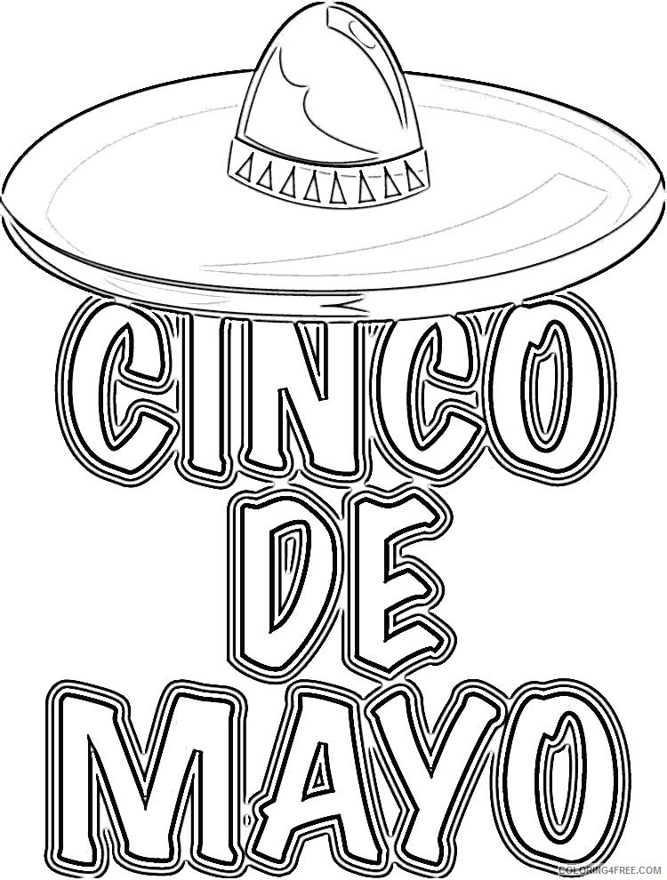 750x990 Free Cinco De Mayo Coloring Pages For Kids Coloring4free