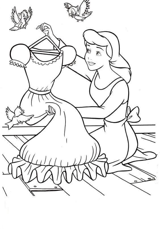 Cinderealla Coloring Pages