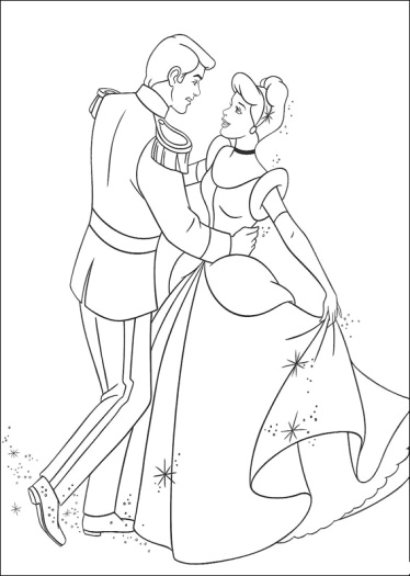 374x525 Cinderella And Prince Coloring Pages Coloring Pages