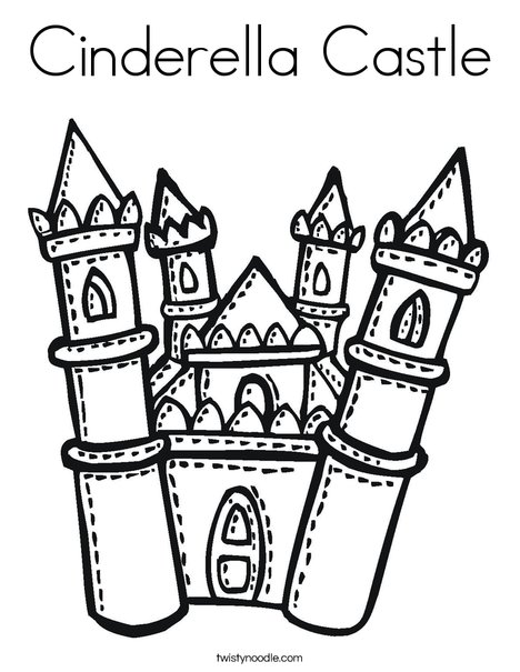 468x605 Cinderella Castle Coloring Page