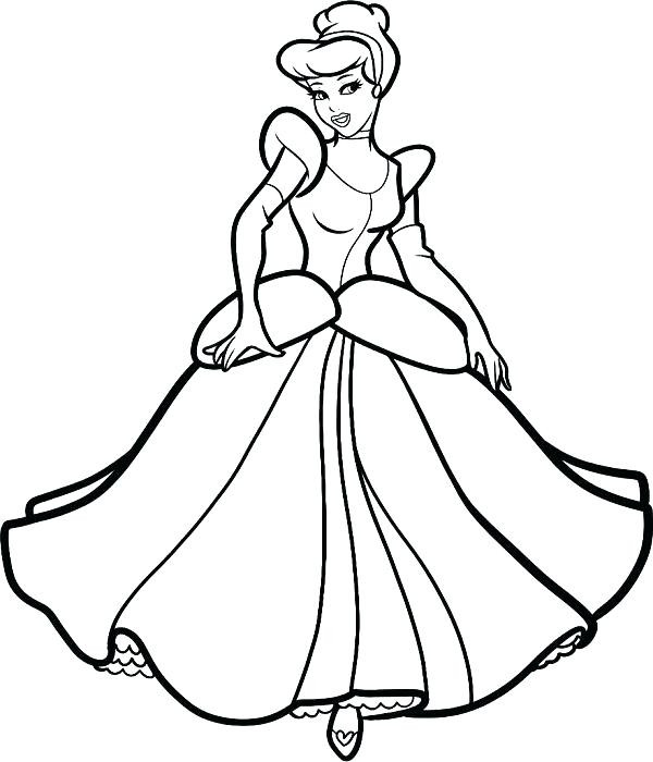 600x700 Coloring Pages Disney Cinderella Color Sheet Sheets