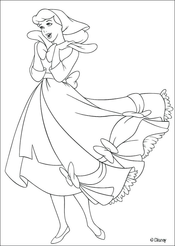 607x850 Disney Cinderella Coloring Pages And Mirror Singing Coloring Page