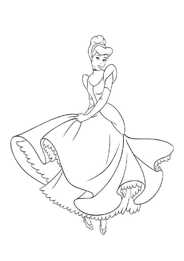 600x849 Coloring Page Cinderella Ilver Dre Cinderella Coloring Page Pdf