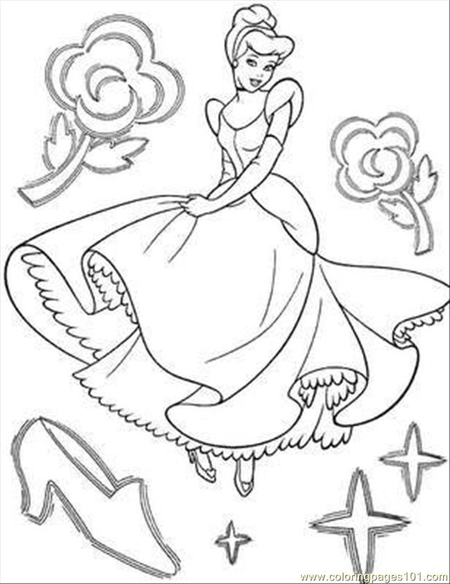 650x844 Cinderella Coloring Page 14 Coloring Page