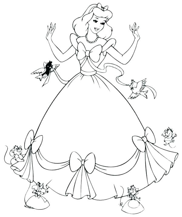 600x715 Cinderella Coloring Pages Cinderella Coloring Pages Pdf Edusmart.co