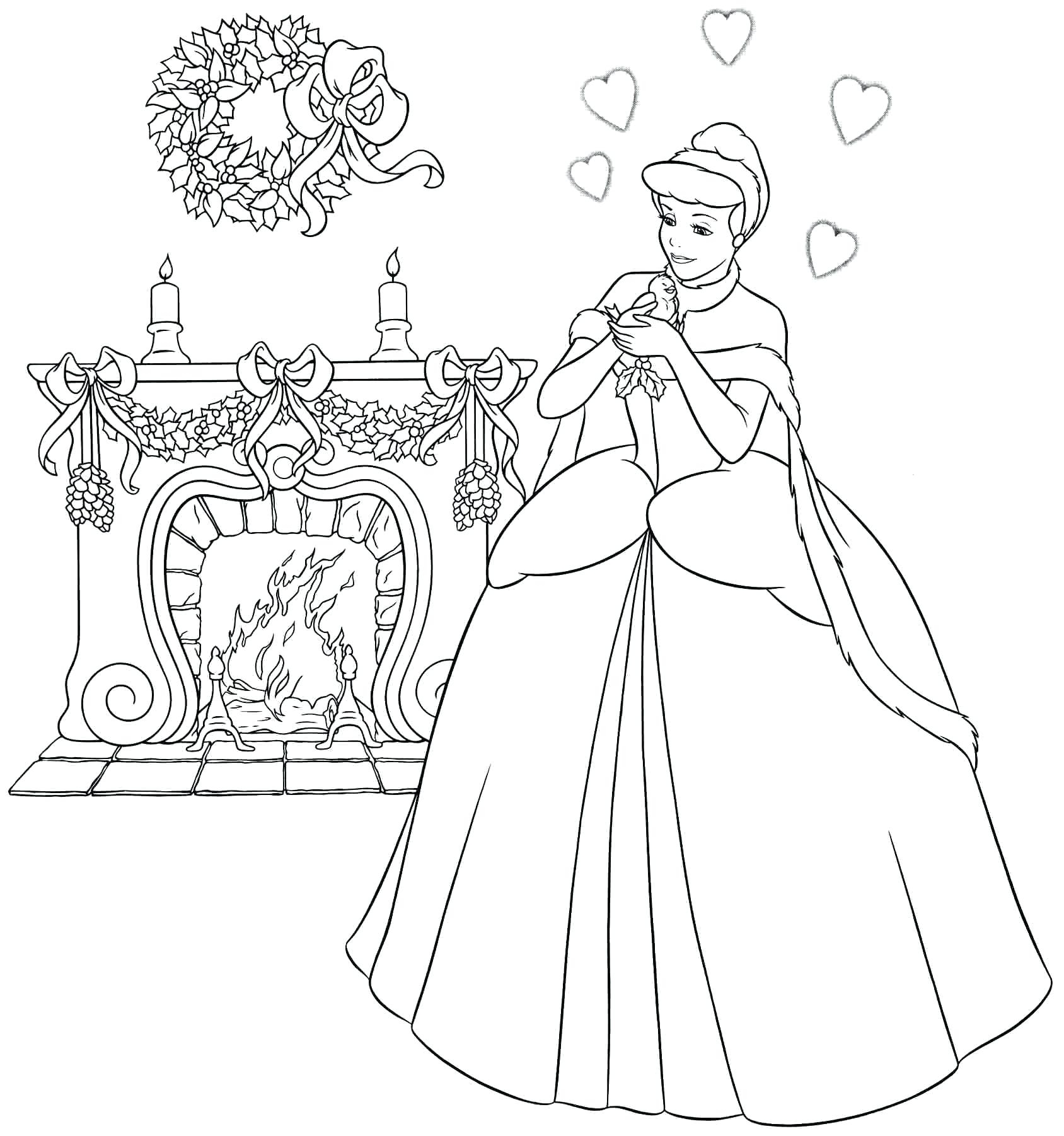 1688x1802 Cinderella Coloring Page Printable Simple Castle Pages Disney Free