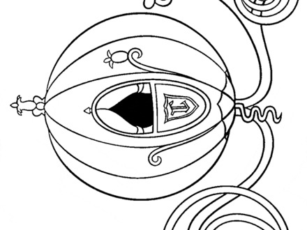 440x330 46 Cinderella Carriage Coloring Page, Cinderella Carriage ,