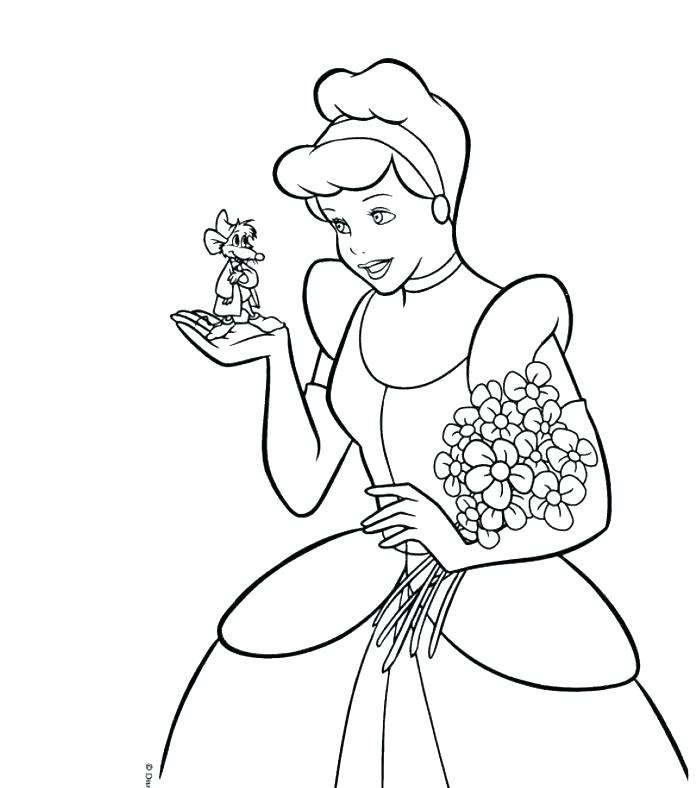 700x788 Coloring Page Cinderella Coloring Pages In Addition To And Mice