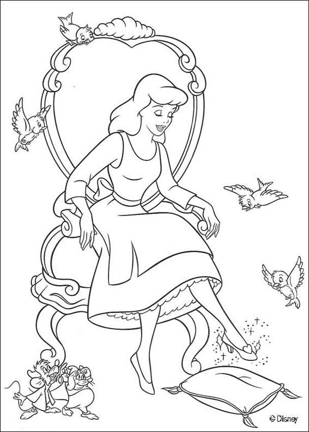 607x850 Coloring Page About Cinderella Disney Movie. Nice Drawing
