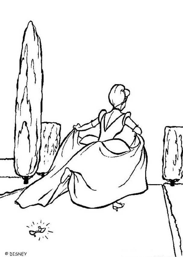 607x850 Cinderella's Slipper Coloring Pages
