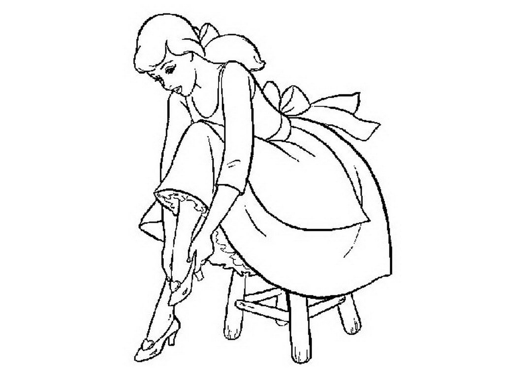 1048x749 Cinderella Glass Slipper Coloring Pages Free 469773 Coloring