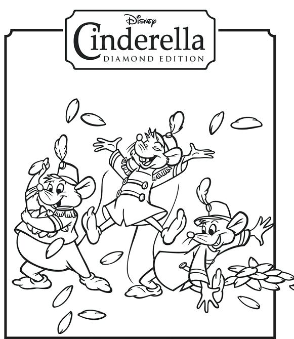 581x670 Cinderella Mice Coloring Pages