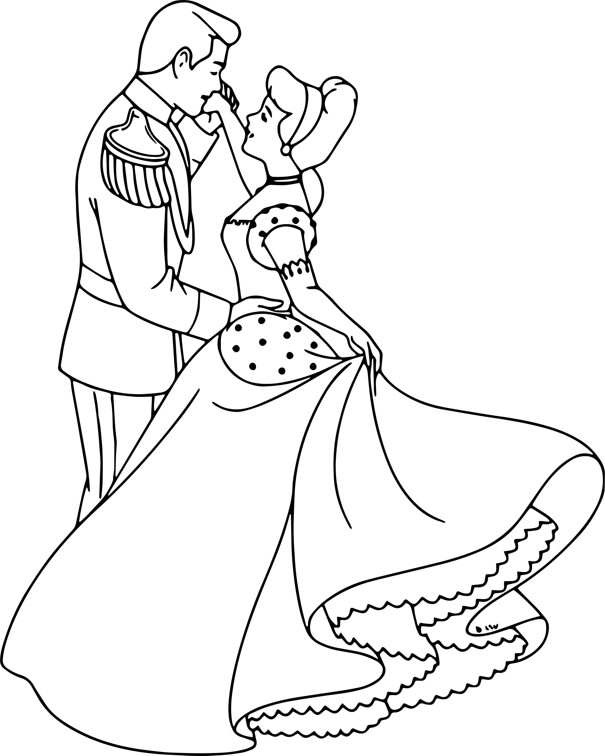 2515x3142 Cinderella And Prince Night Dance Charming Coloring Pages